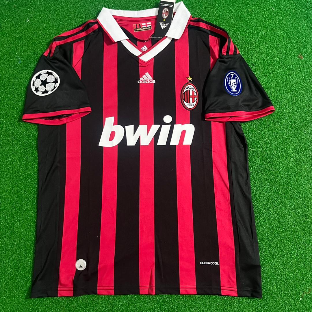 Clarence Seedorf #10 - AC Milan 2009 2010 Red Black Kit Jersey – Detailed View