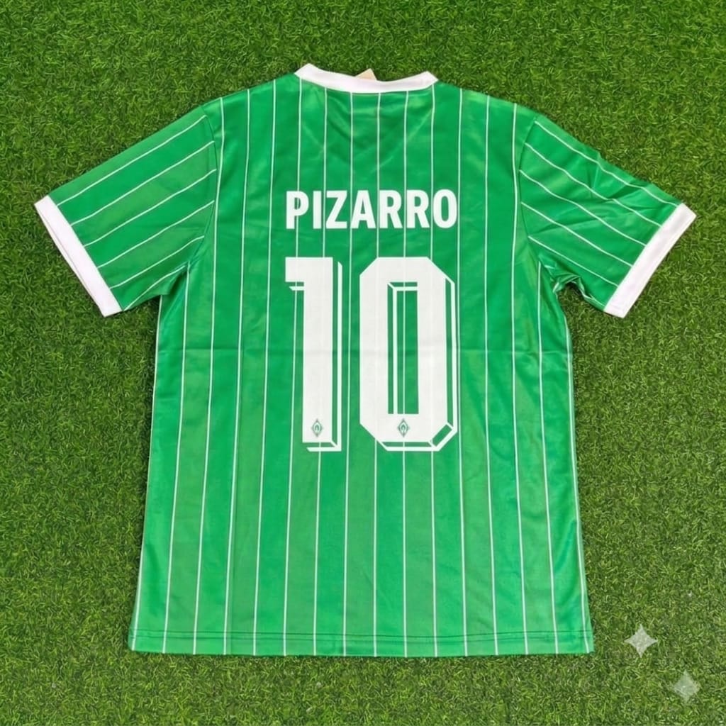 Claudio Pizarro Werder Bremen Commemorative Heim Retro Fußballtrikot Jersey – Back View