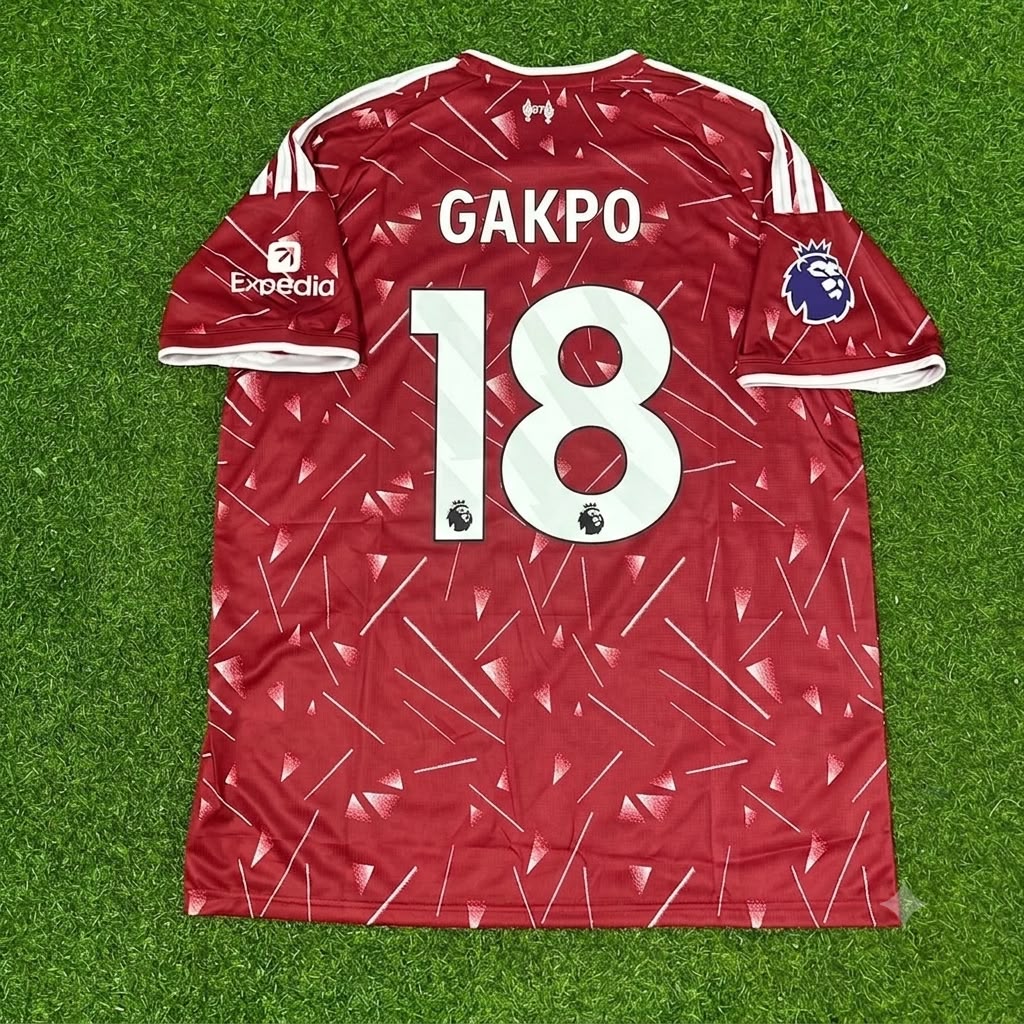 2027 Cody Gakpo Liverpool Red Home Football Jersey – Back View