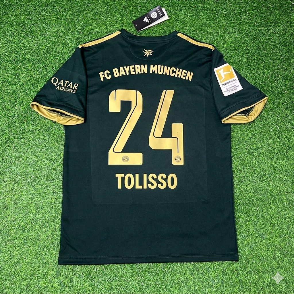 Corentin Tolisso Bayern Munich 2021-2022 Oktoberfest Green Special Edition Football Jersey – Back View