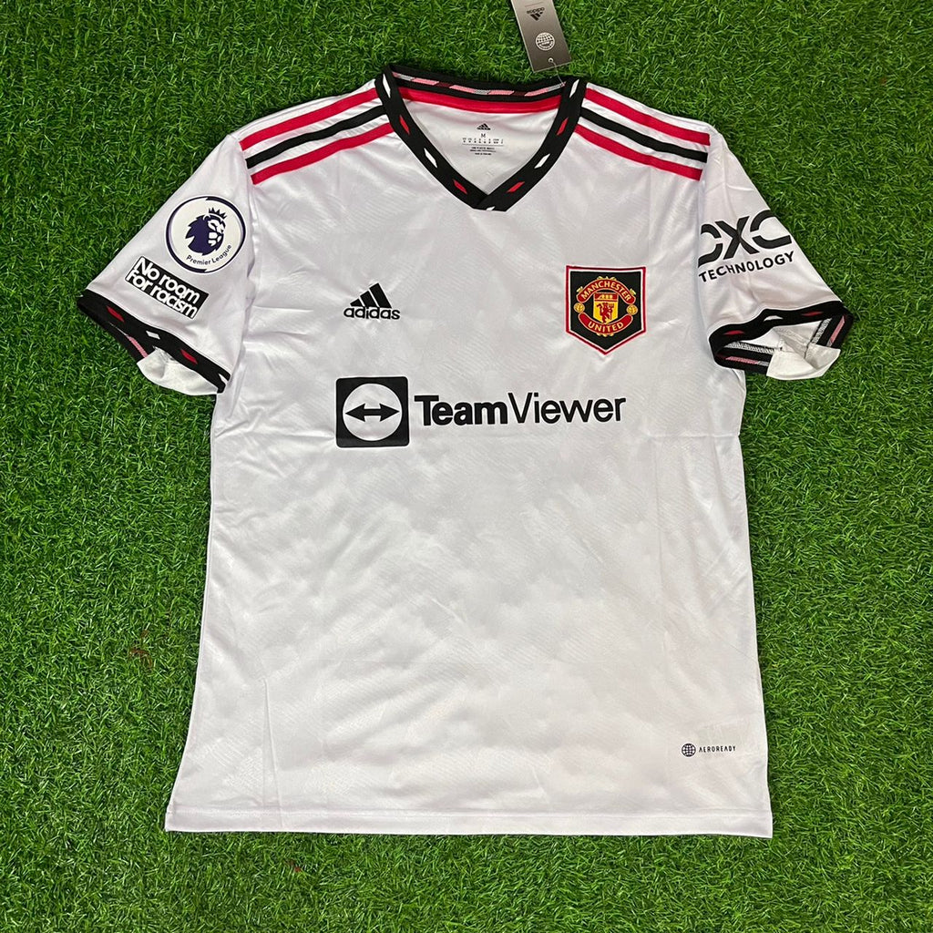 Cristiano Ronaldo Manchester United White 2022 2023 Premier League Jersey – Front View