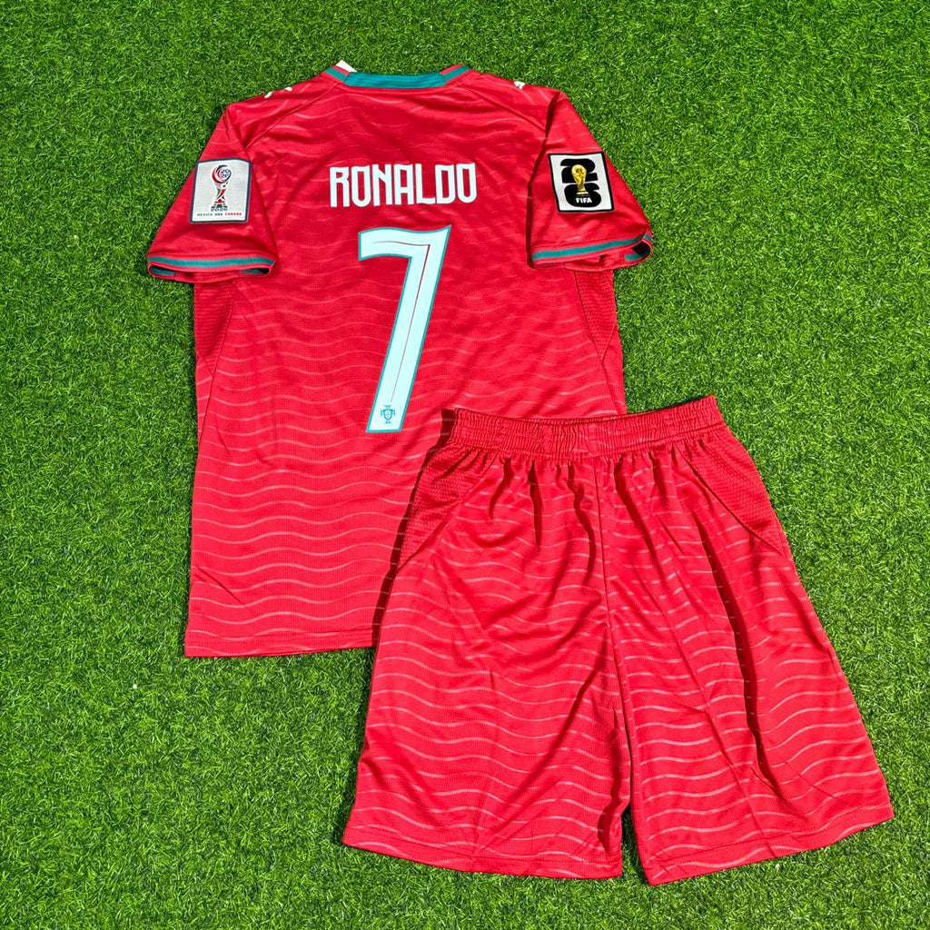 Portugal 2026 World Cup Red Home Football Jersey – Cristiano Ronaldo – Back View