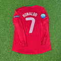 Cristiano Ronaldo Portugal EURO 2012 Long Sleeve Retro Football Jersey – Back View