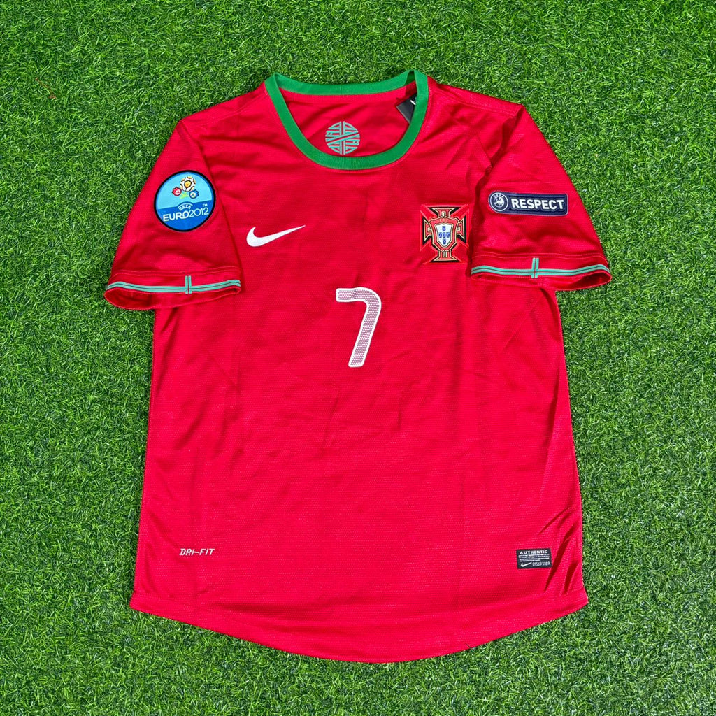 Portugal Euro 2012 Red Retro Football Jersey – Cristiano Ronaldo – Front View