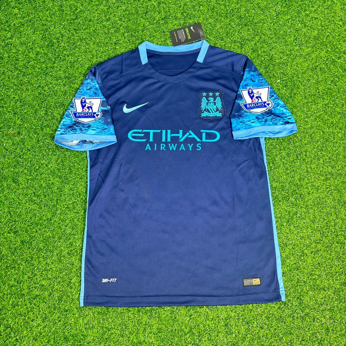 2016 Samir Nasri 8- Manchester City 2017 Season Retro Football Jersey – Front View