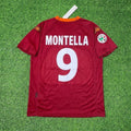 Vincenzo Montella #9 2000-2001 Home Retro Football Jersey – Back View