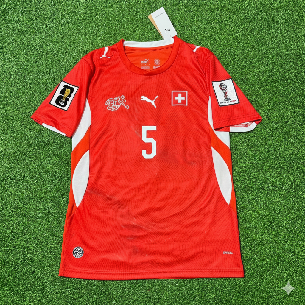 Switzerland 2026 World Cup Kit Jersey – Manuel Akanji 5- – Front View