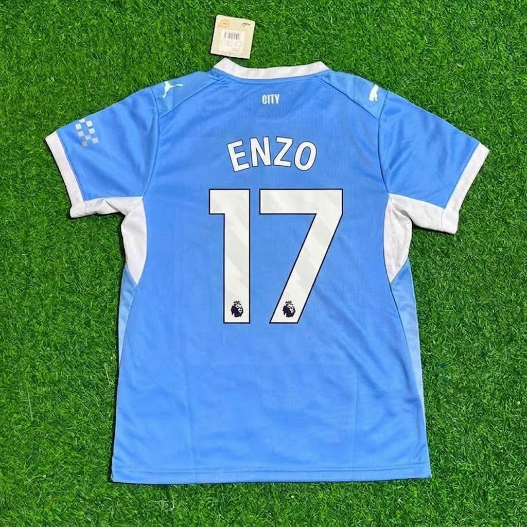 Enzo Fernandes #17 Manchester City 2026-27 Home New Season Jersey – Back View