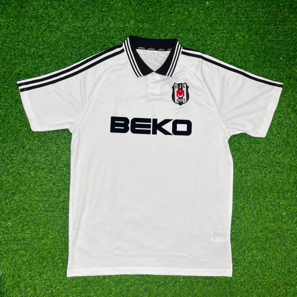 1996/97 Besiktas White Away Retro Football Football Jersey – Back View