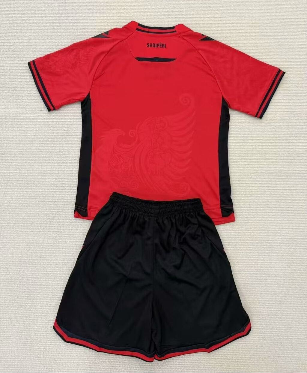 Albania 2025-26 Home Kid Jersey – Back View
