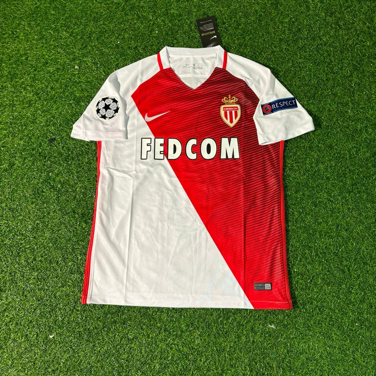 Monaco 2016-17 Champions League Retro Football Jersey – Bernardo Silva – Front View