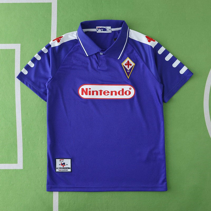1998 Fiorentina Home Kids Retro Football Jersey – Front View