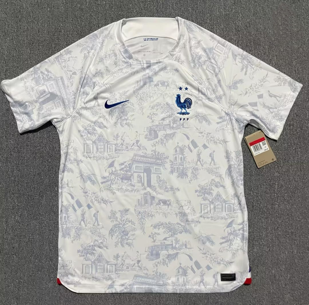 Ousmane Dembélé #11 France 2022 World Cup Away Retro Jersey – Front View
