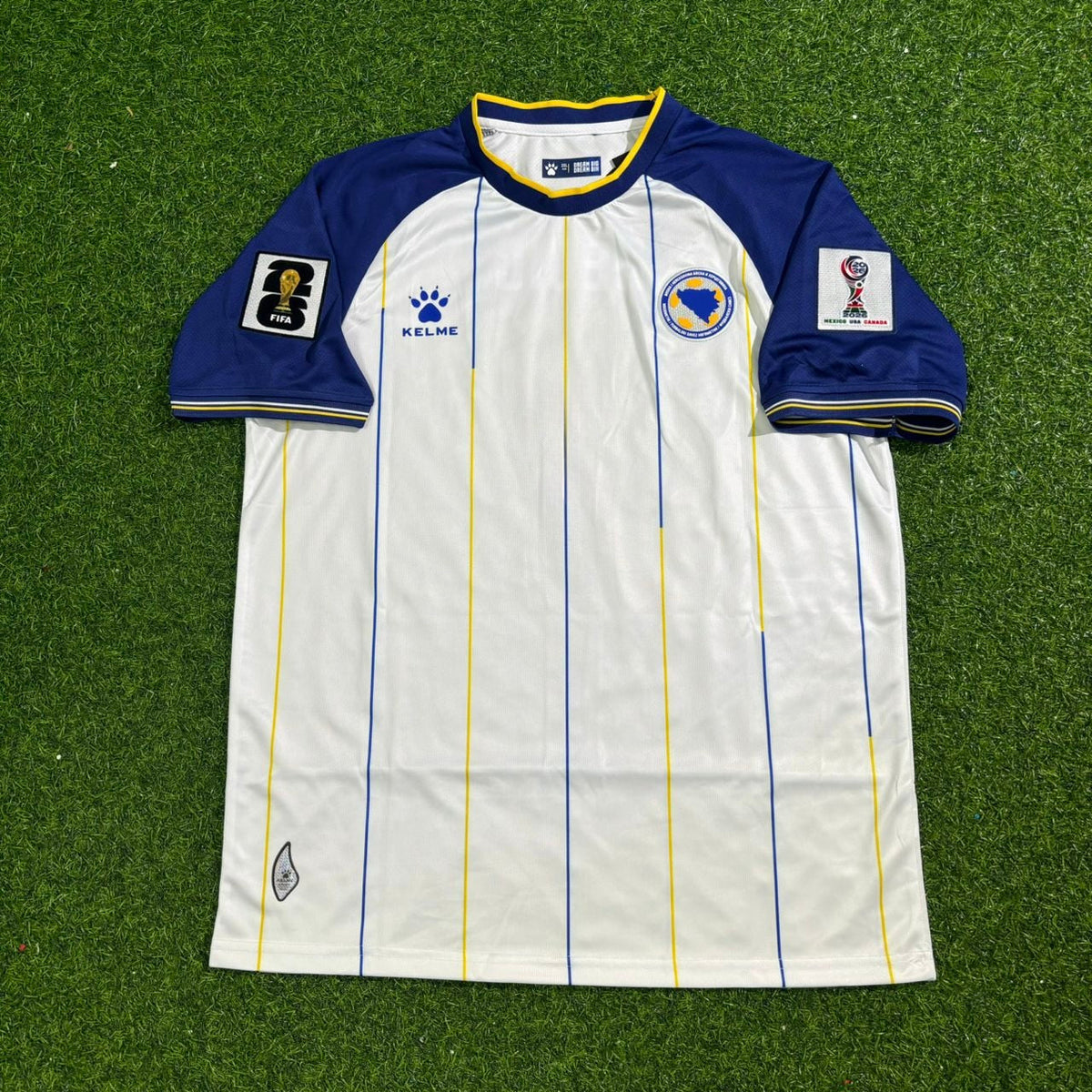 Nikola Katić Bosnia and Herzegovina 2026 World Cup Away White Football Jersey – Detailed View