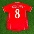 Dani Alves Sevilla 2003/2004 Red Home Retro Football Jersey – Back View