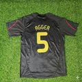 2009/10 Daniel Agger Liverpool Black Retro Football Jersey – Back View