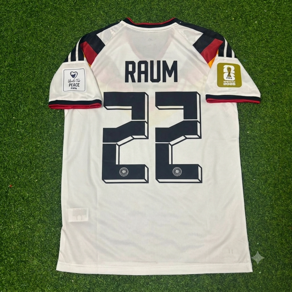 David Raum #22 Germany 2026 World Cup Home Jersey – Back View