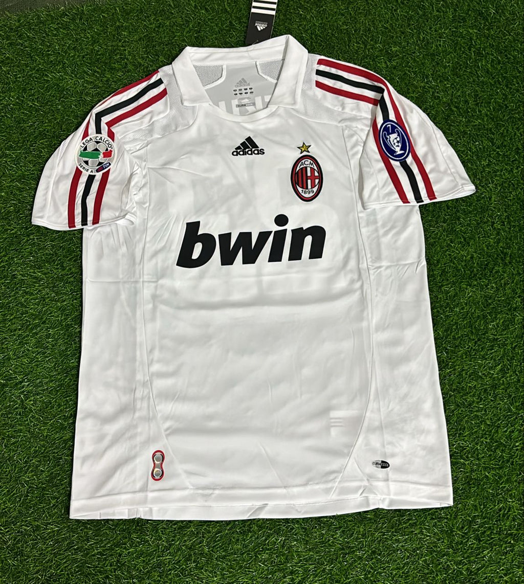 David Beckham 2009 AC Milan White Retro Jersey – Front View