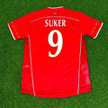 Davor Suker Sevilla Red Home Special Retro Football Jersey – Back View