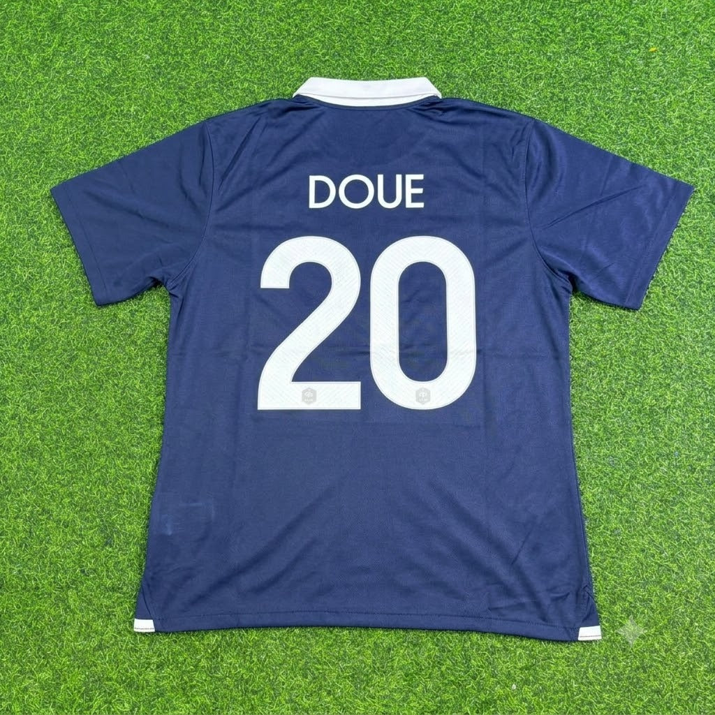 Desire Doue #20 France Retro Football Jersey – Back View