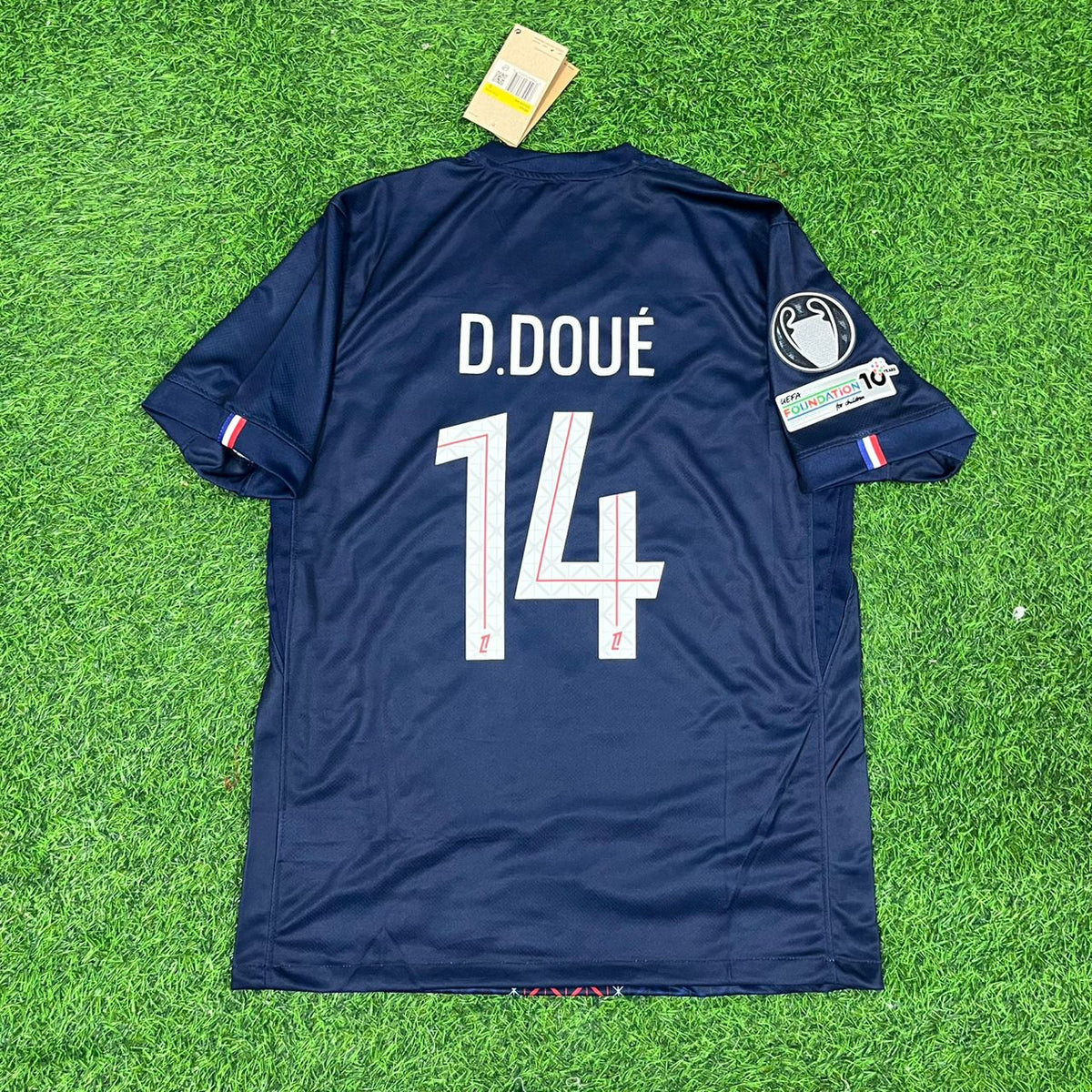 2026 Desire Doue #14 Champions League Final Football Jersey – Back View