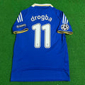 Didier Drogba 11 Chelsea 2008 Champhions League Final Jersey – Back View