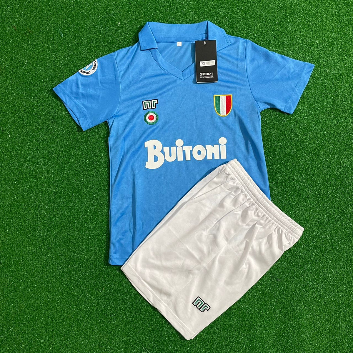 Diego Maradona Napoli Home Kids Kit Football Jersey for Children – 4