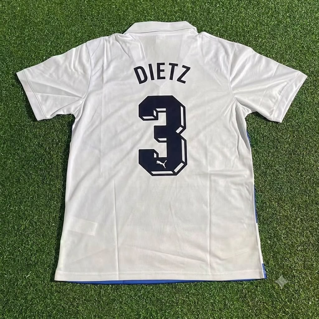 Bernard Dietz MSV Duisburg Heim Retro Special Fussballtrikot Jersey – Back View