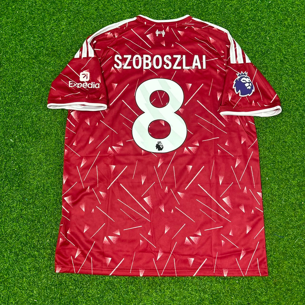 2027 Dominik Szoboszlai Liverpool Red Home Football Jersey – Back View