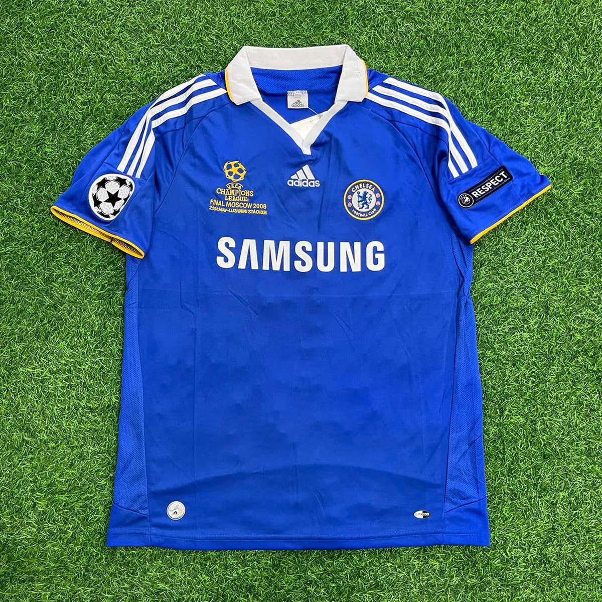 2008 Ricardo Carvalho 6- Chelsea Champhions League Final Football Jersey – Front View