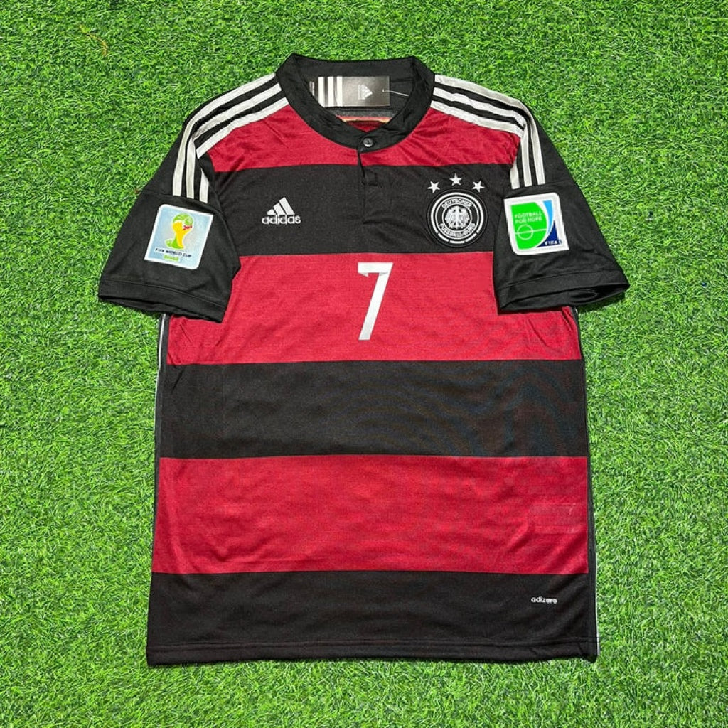 Bastian Schweinsteiger Germany Deutschland 2014 World Cup Brazil Black Red Retro Jersey – Front View