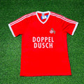 1. FC Köln 1984/85 Retro Auswärtstrikot Rot Fußball – Back View