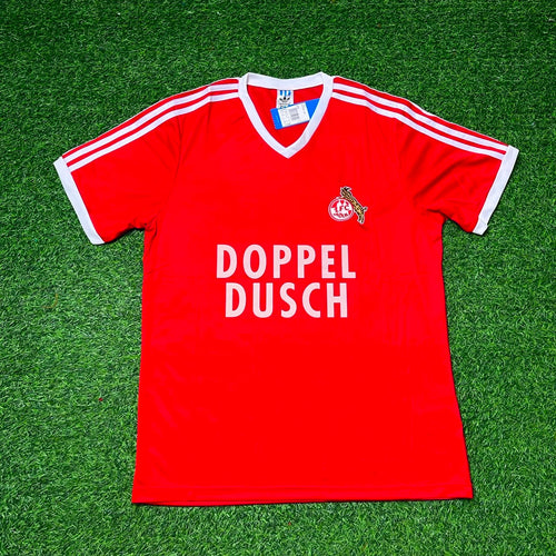 1984/85 1. FC Köln Retro Auswärtstrikot Rot Fußball – Back View