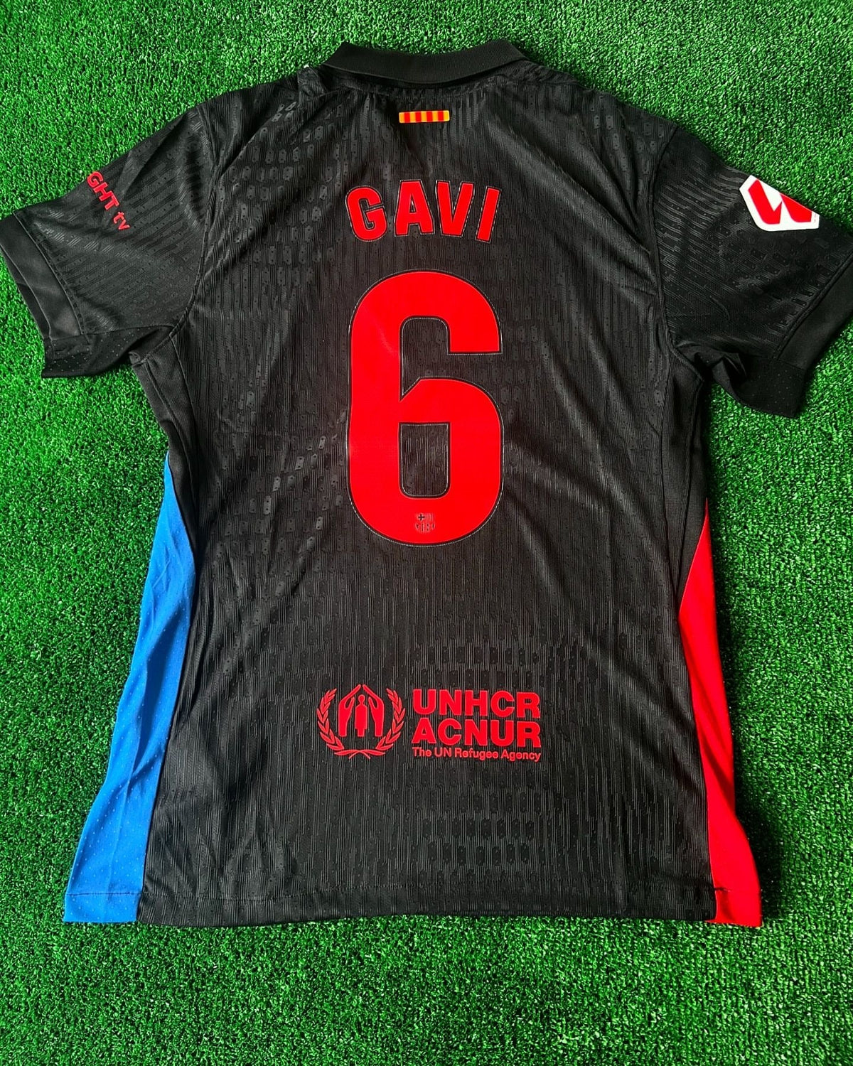 Barcelona 24-25 Season Gavi Football Jersey – Back View