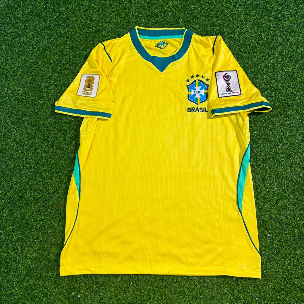 Raphinha #11 Brazil 2026 World Cup Yellow Home Football Jersey – Front View
