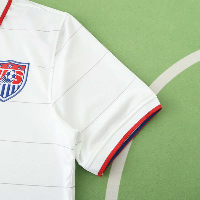 2014 USA USMNT World Cup Retro White Football Jersey – Detailed View