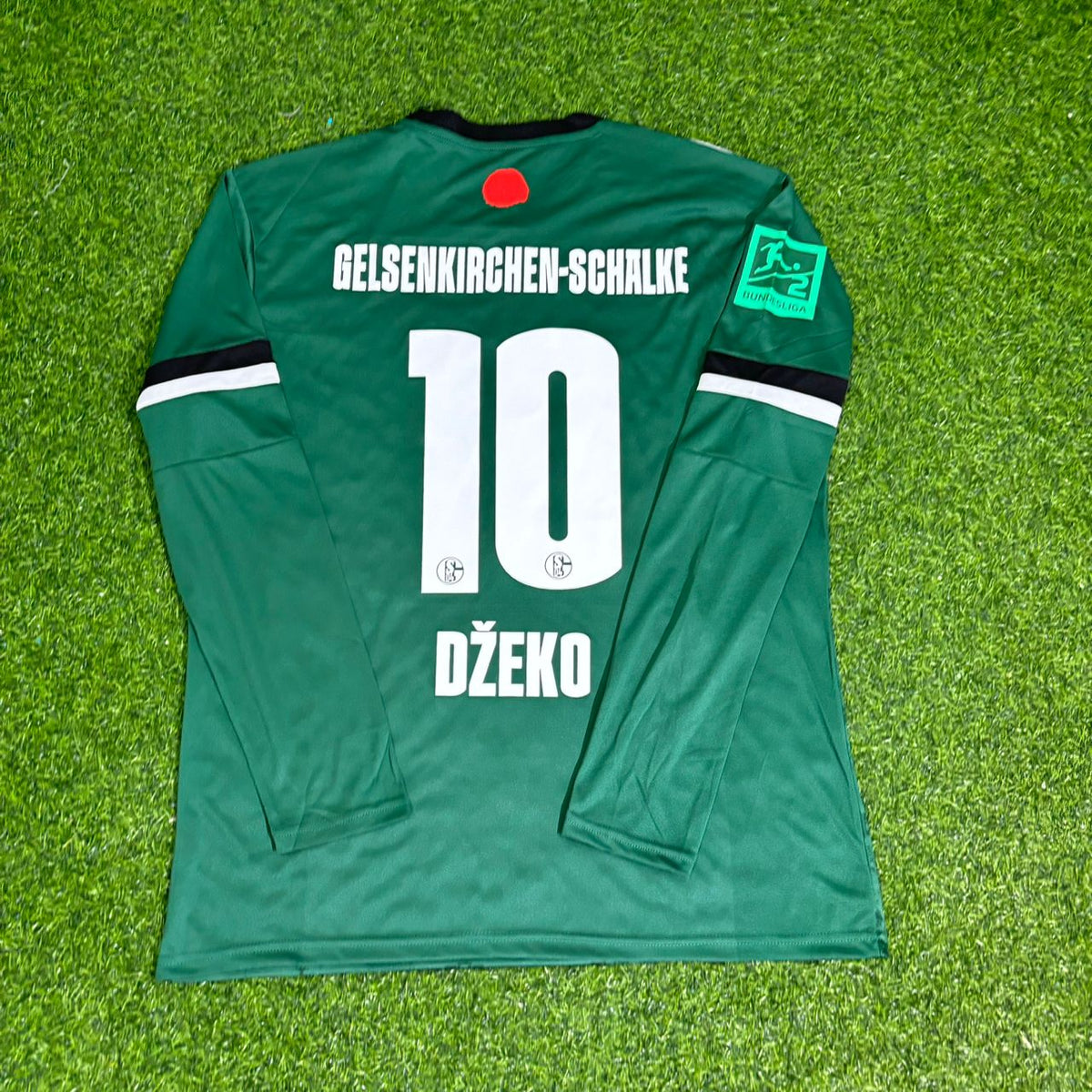 Schalke 04 Long Sleeve Gelsenkirchen Special Edition Football Jersey – Edin Dzeko 10- – Back View