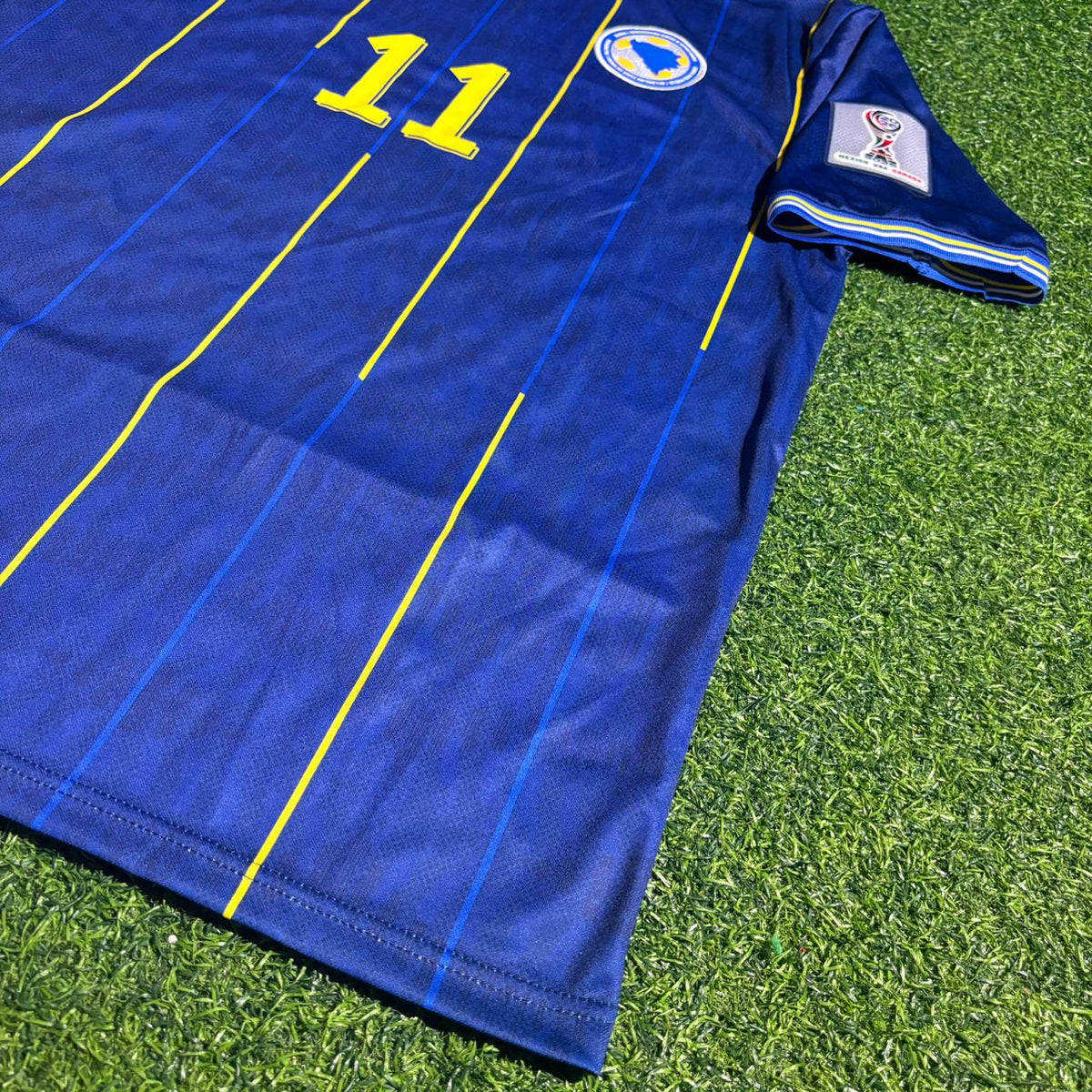 Amar Dedic Bosnia and Herzegovina 2026 World Cup Blue Football Jersey – Detailed View