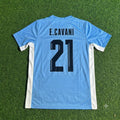 Edinson Cavani #21 Uruguay World Cup Special Edition Blue Football Jersey – Back View