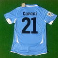 Edinson Cavani Uruguay 2010 South Aftica World Cup Blue Retro Jersey – Back View