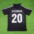 Stefan Effenberg Germany Deutschland Schwarzes Retro Fußballtrikot Jersey – Back View