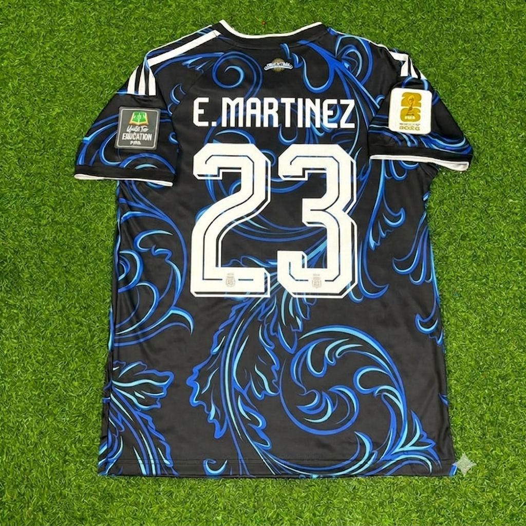 2026 Argentina World Cup Emiliano Martinez Goalkeeper Away Football Jersey – Back View