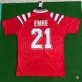Emre Belözoglu Türkiye Turkey Red Nostalgic Retro Football Jersey – Back View