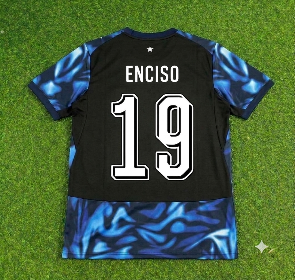 2026 Paraguay World Cup Julio Enciso Black Football Jersey Shirt – Back View