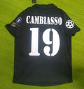 Esteban Cambiasso 2002 2003 Black Retro Jersey – Back View