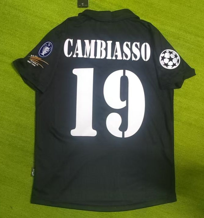 Esteban Cambiasso 2002 2003 Black Retro Jersey – Back View