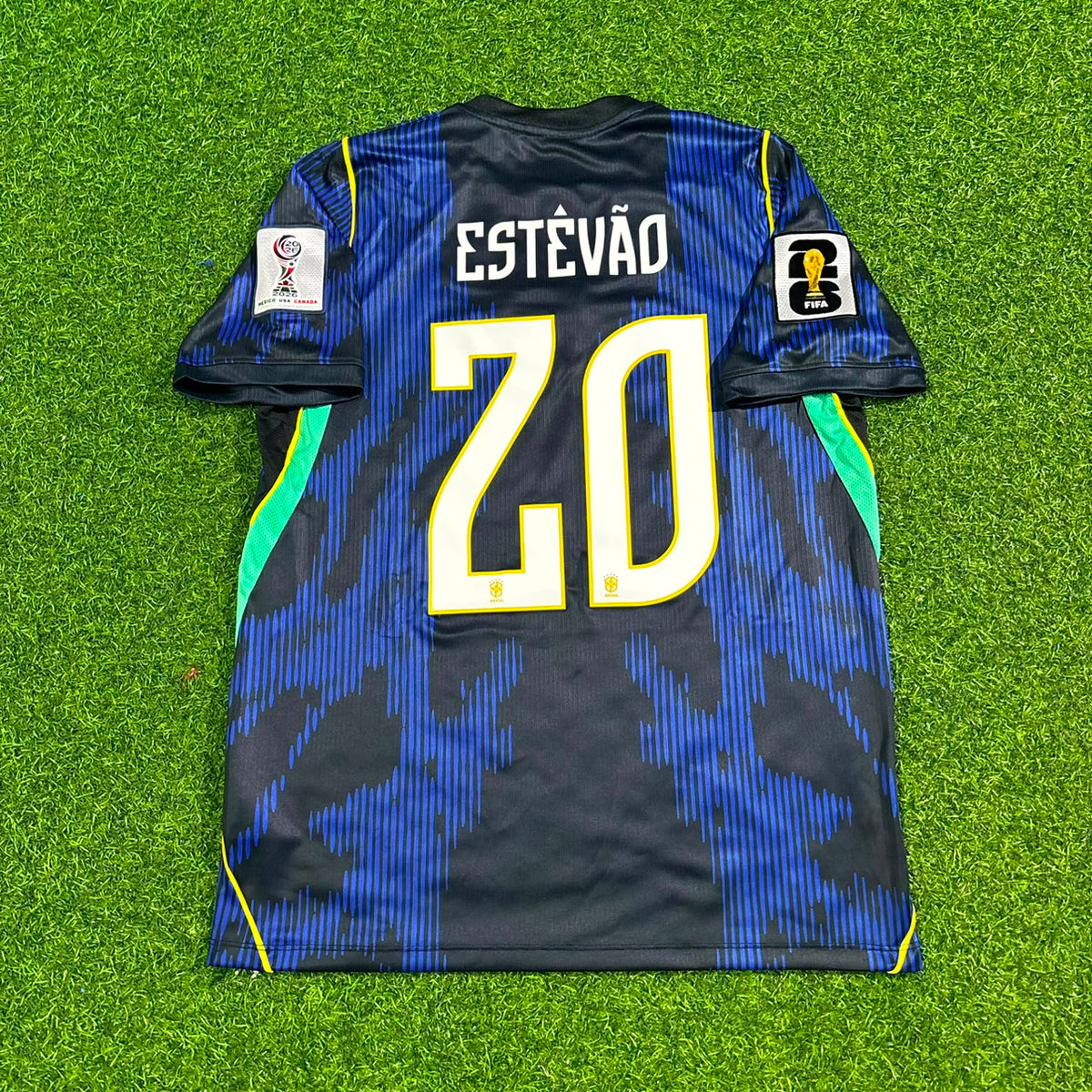 Brazil 2026 World Cup Blue Away Jersey – Estêvão Willian 20# – Back View