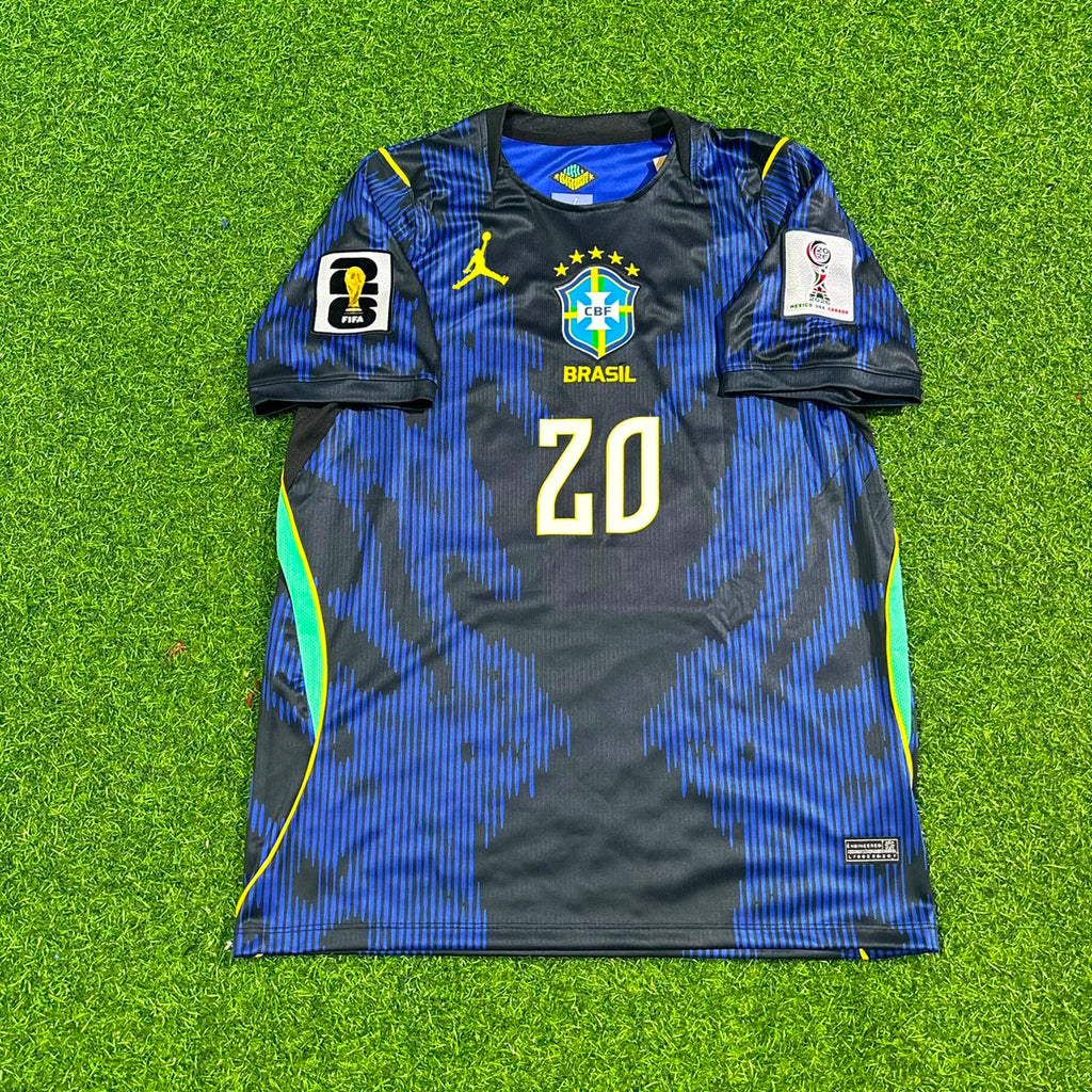 Brazil 2026 World Cup Blue Away Jersey – Estêvão Willian 20# – Front View