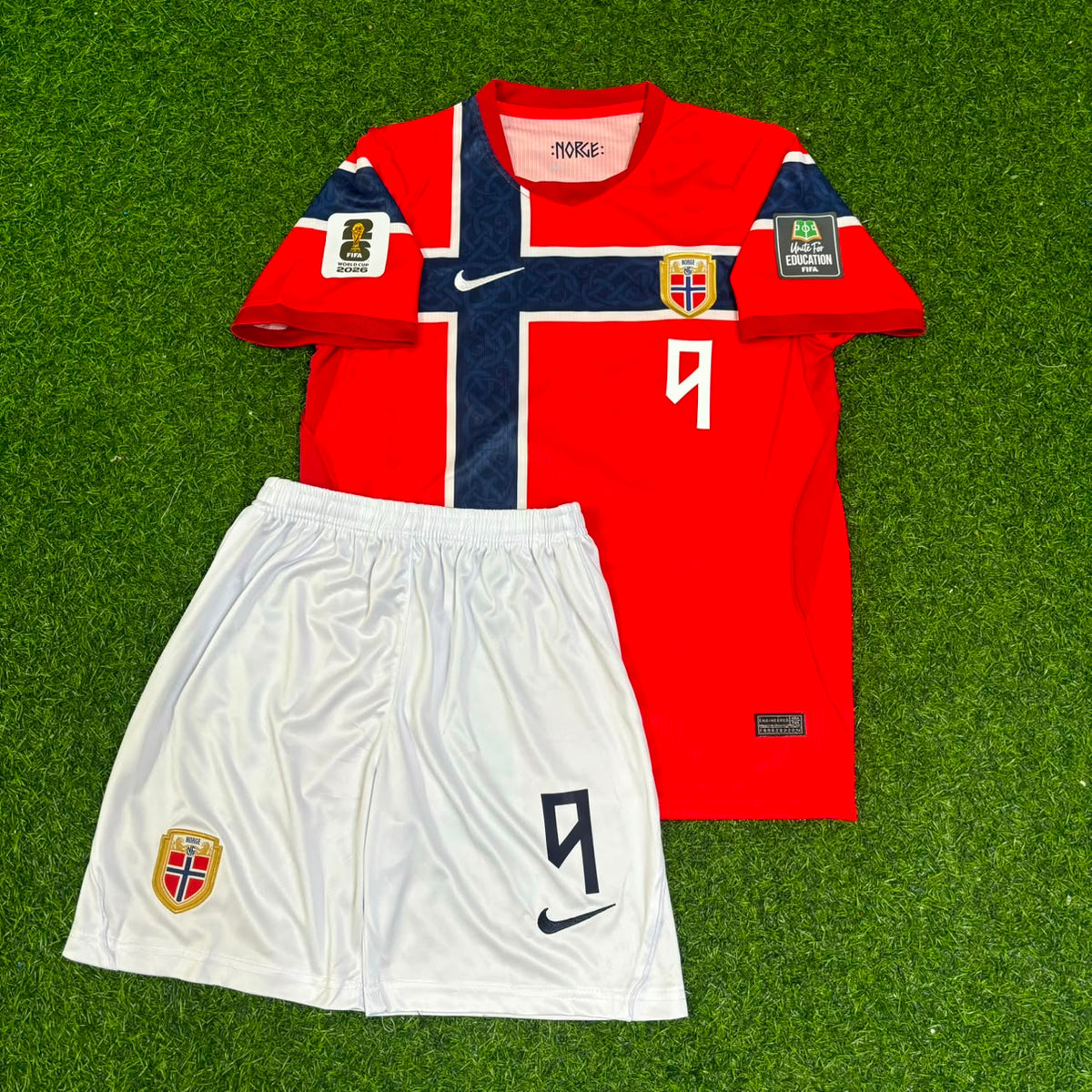 Erling Braut Haaland Norway 2026 World Cup Kids Football Jersey – Front View