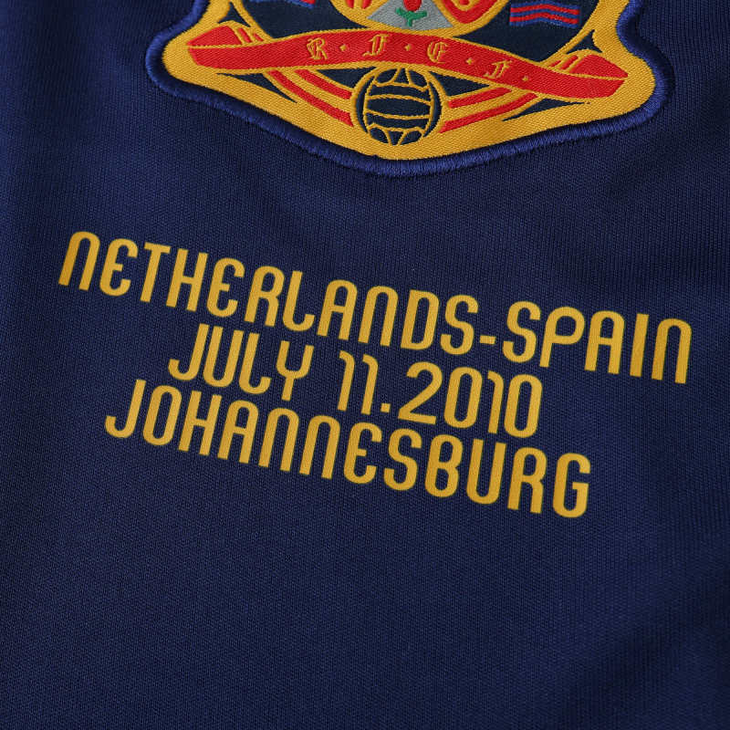 2010 Spain World Cup Final Champions Home Retro Football Jersey – Detailed View